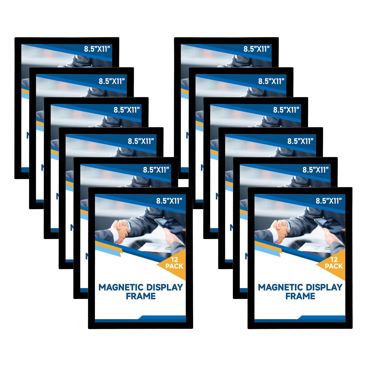 Photo 1 of AceShow Magnetic Sign Holder - 8.5×11" Wall Mounted Self-Adhesive Magnetic Paper Holder