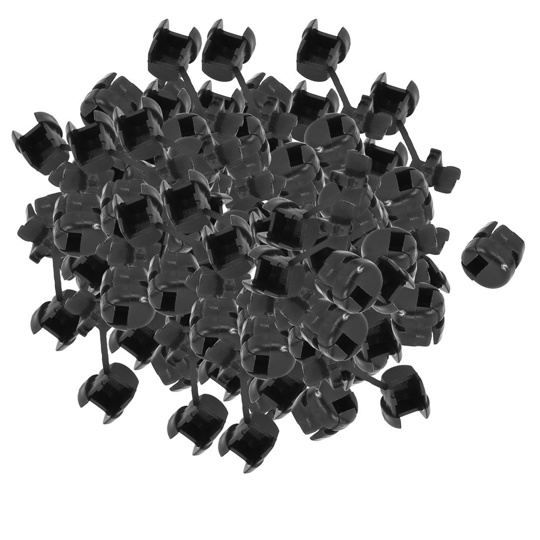 sourcingmap 100Pcs HDB-2P-4 Flat Cable Wire Strain Relief Bush Grommet 10.5mm Length