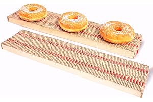 1 Pair Bagel Boards For Baking Bagels，Cedar and Burlap (Red)