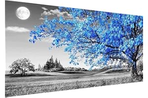 pchmcu Painting by Numbers Kit for Adults,DIY Large Size Moon Paint by Numbers for Beginner，Gifts Arts Crafts for Home Decor Tree 16x23.6 Inch