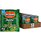 DEL MONTE BLUE LAKE Cut Green Beans, Canned Vegetables, 12 Pack, 8 oz Can