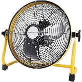 jdzhineng 12" Battery Operated Fan, 15000mAh Rechargeable Floor Fan with Metal Blades, Outdoor Cordless Fan for Camping, Travel, Home, and Emergency Use, Long-Lasting Runtime