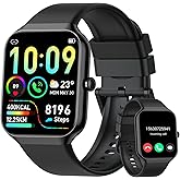 Smart Watch for Men Women Answer/Make Calls, 1.96" HD Fitness Watch with Heart Rate Monitor Sleep Monitor, 113+ Sports Activity Trackers with Step Counter, IP68 Waterproof, Smartwatch for Android/iOS