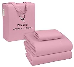 RUVANTI Organic Flannel Sheets Twin XL Size