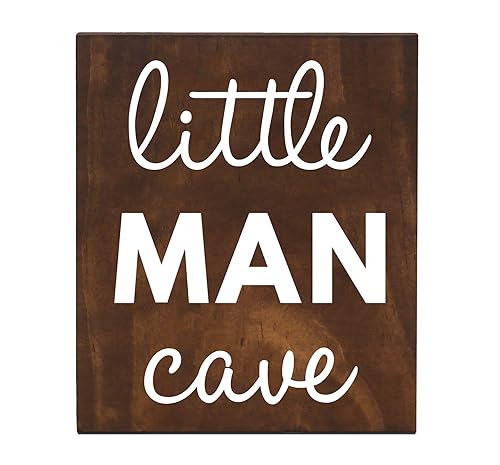 Amazon Com Little Man Cave Wood Sign Baby Boy Nursery Wall Decor 10x12 In Wood Sign Handmade amazon com little man cave wood sign