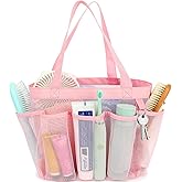 Fammart Mesh Shower Caddy Portable for College Dorm Room Essentials, 8-Pocket Large Shower Basket Tote Bag with 2 Handles for Toiletry, Bathroom, Beach, Camp, Gym