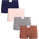 Reebok Womens Boyshorts Underwear - 4 Pack Soft Stretch 3" Inseam Ribbed & Cut Out Mesh Seamless Boyshort Underwear for Women