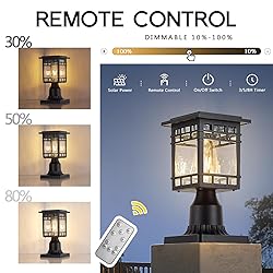Emliviar Exterior Solar Lamp with Pier Mount