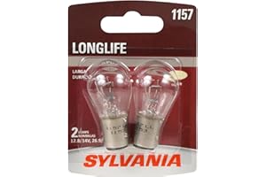 SYLVANIA 1157 Long Life Miniature Bulbs (Pack of 2) OEM Lighting Application, Dual-Filament, BAY15D Base, 12.8/14V 26.9/8.3W