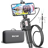 Two-Way Articulating Borescope for Smartphone&iPhone, Ralcam 8.5mm/0.33inch Endoscope Camera with Light, HD 1080P Inspection Camera Automotive Tool