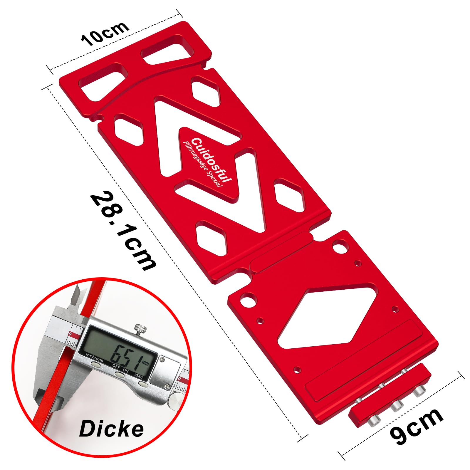 CNC-gefräster 90° Winkelanschlag für Bosch FSN Führungsschiene – Präziser, Vertikaler Schnitt für Holz- und DIY-Projekte – Kompatibel mit Bosch FSN Systemen, Ideal für Holzplattenschneidarbeiten 2