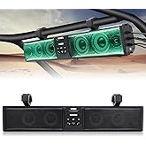 TIPHOPE UTV Sound Bar 26 Inch,Wireless Control ATV SoundBar Multicolor RGB Music Sync&Back Light,Waterproof Bluetooth Golf Ca