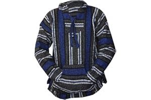 BAJA DIRECT Del Mex Mexican Baja Hoodie Hippie Surf Poncho Sweater Sweatshirt Pullover Jerga