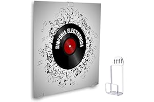 Kalami 36 Pcs Vinyl Record Display Shelf 12 Sets Wall Mount with Adhesive Tape, Clear Acrylic Music Album Cover Holder No Screw for Home Decor-Single LP