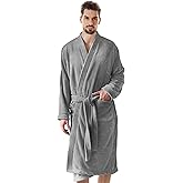 PJGGZ Towel Robe for Men - Ultra-Absorbent Soft Quick Dry Towel Bathrobe Kimono for Shower, Spa & Hotel