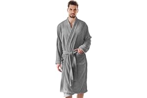 PJGGZ Towel Robe for Men - Ultra-Absorbent Soft Quick Dry Towel Bathrobe Kimono for Shower, Spa & Hotel