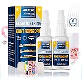 Meuvcol Jewelry Bracelet Glue for Elastic String Knot,2 Pcs Clear Clay Beads Glue for Bead Charms, Punctuation Beads, Jewelry Bracelet Making Supplies Kit for Plastic Bracelet Stretchy Cord (100g)