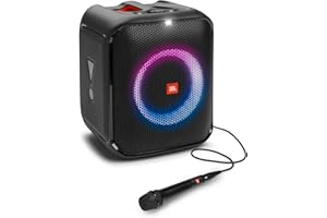 JBL PartyBox Encore Essential Bluetooth Karaoke Party Speaker with PBM100 Wired Mic Bundle