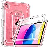 Cantis Case for iPad A16 11 Inch 2025/ iPad 10th Generation 2022 (10.9 inch) with Screen Protector & Pencil Holder, 11th Generation Case with Larger Stable Stand, Clear Glitter