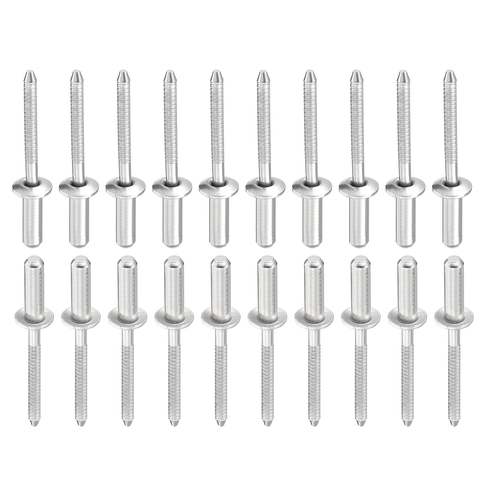 DTGN 4.8mm x 16mm (DXL) Blind Rivets - 25Pack - Good for Machinery Joining - 304 Stainless Steel Dome Closed End Rivet