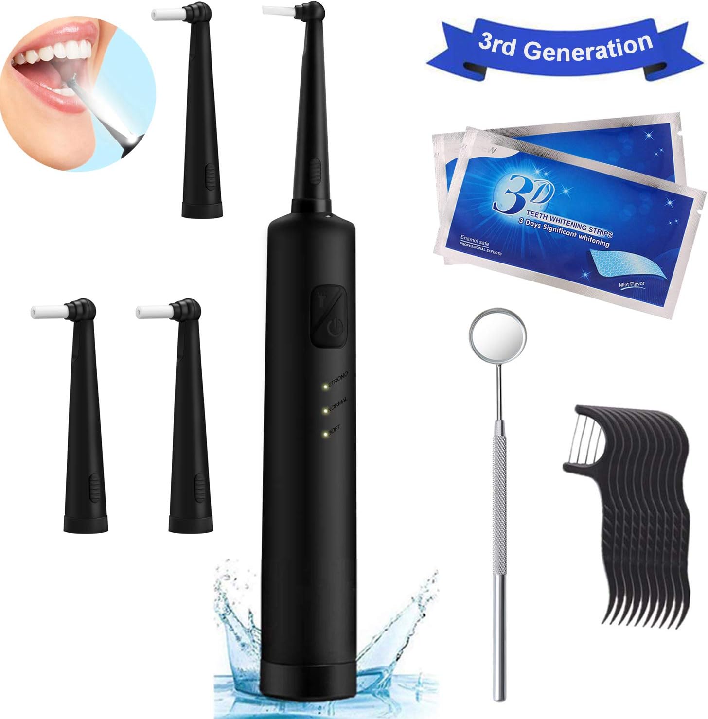 Plaque Remover Tool Kit, Tartar Scraper Tartar Remover High Frequency Vibration Adjustable Modes for Tartar/Tooth Stains/Plaque Removal/Teeth Cleaning Tools (Upgraded)
