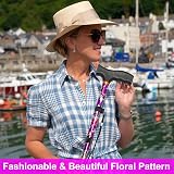 BeGrit Walking Sticks for Women Folding Adjustable Lightweight Purple view 4