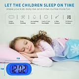 Plumeet Digital Alarm Clock Travel Clock Snooze Nightlight Battery Powered Blue view 2