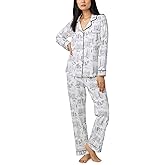 Bed Head PJs Womens Matching Pajamas - Soft Organic Cotton Long Sleeve Button Down PJ Top & Pants Set, Loungewear & Sleepwear