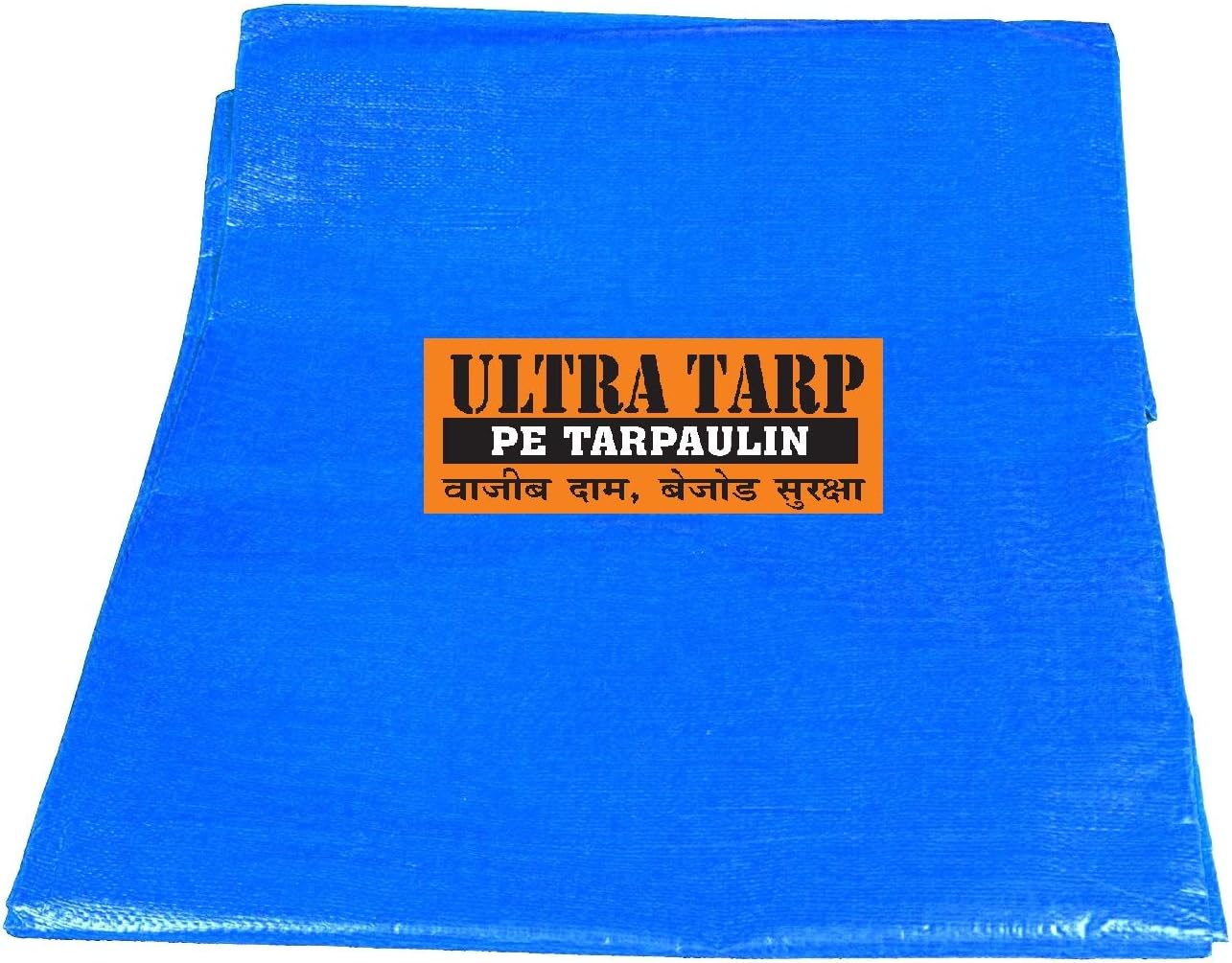 ULTRATARP 100 % Pure Virgin UV Treated 200 GSM Polyethylene Tarpaulin, 12 x 15 ft (Blue)