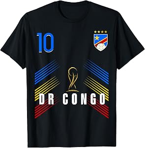 Retro DR Congo Flag Congolese Pride Lovers T-Shirt