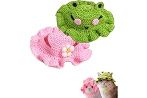 QWINEE 2Pcs Cartoon Design Knit Cute Dog Hat Soft Cat Hat Rabbit Hat Halloween Christmas Party Costume Head Wear Accessories for Puppy Cat Kitten Small Dogs Small Animals Multicolor M