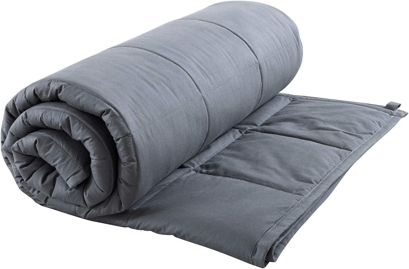 Utridevn Weighted Blanket,15 lbs (60"x80",Gray) fits 100-150 lbs