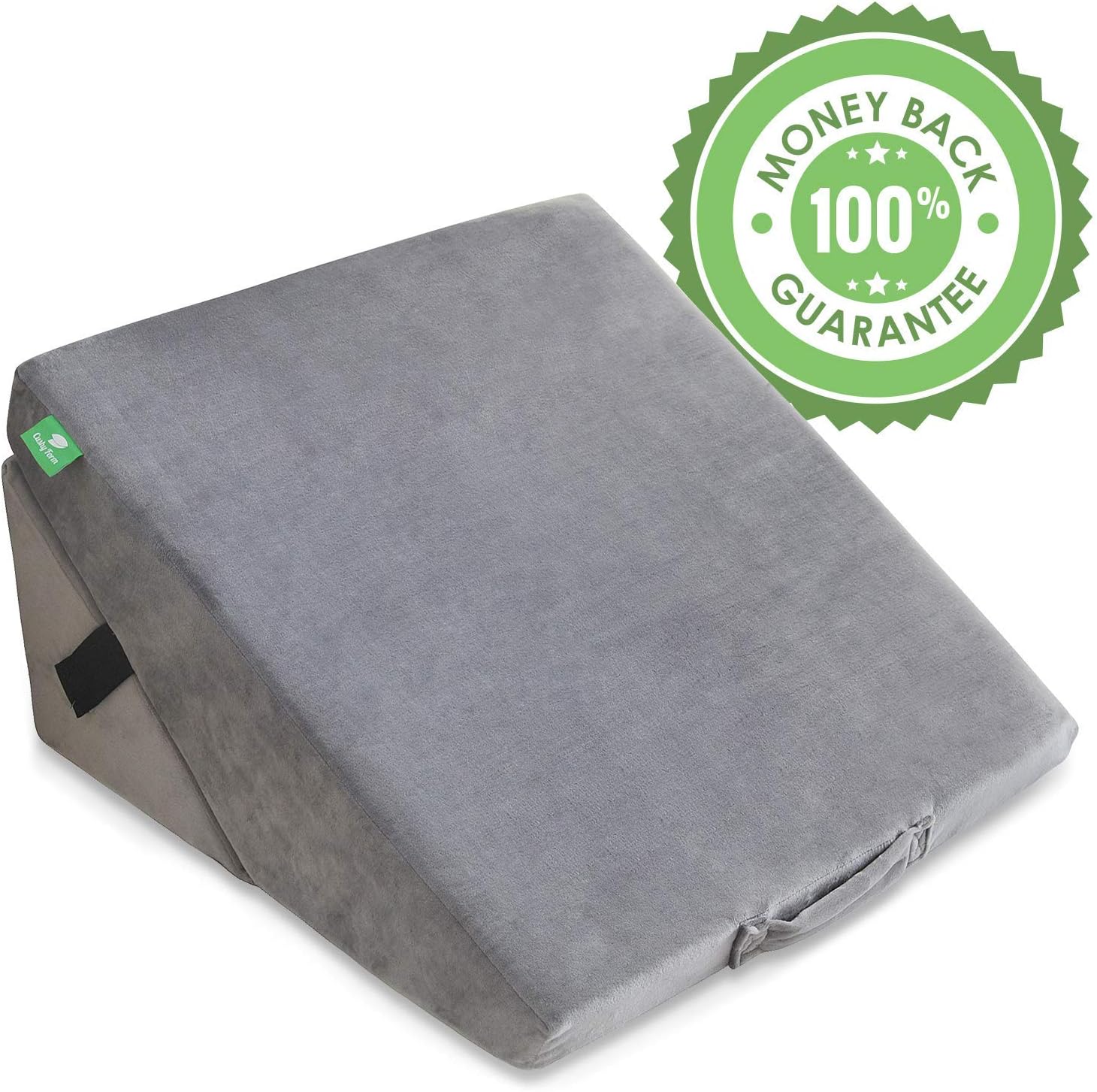 Memory Foam Bed Wedge Pillow - 9&12 Inch Adjustable Sleeping Pillow with Removable Cover - Folding Breathable Incline Cushion for Sleeping, Reading, Post Surgery, Lower and Upper Back Pain - Washable: Health & Personal Care