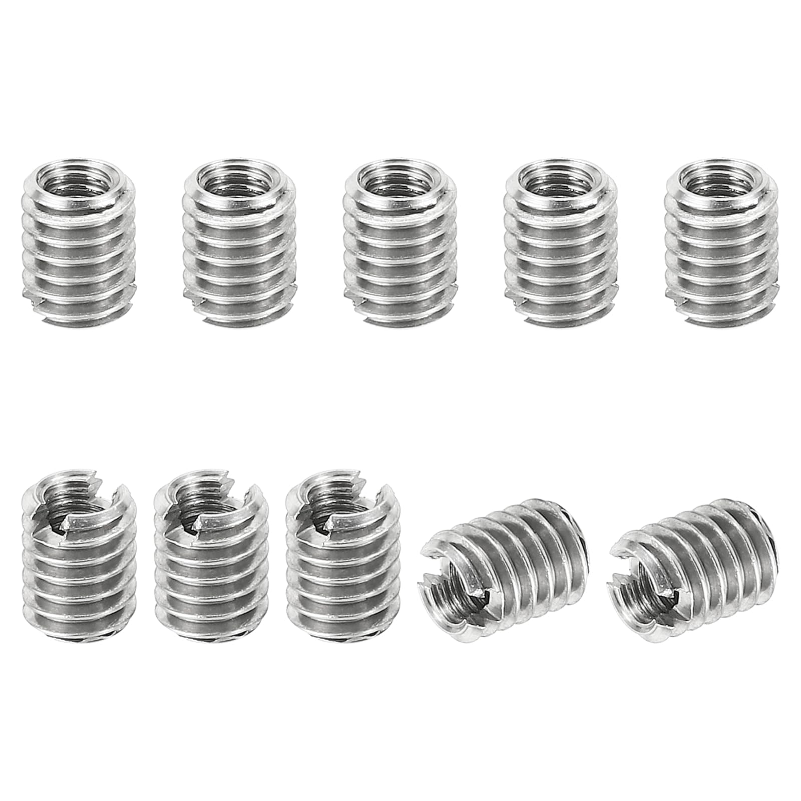 PATIKIL Thread Adapters Sleeve Reducing Nut, 10 Pcs M4*0.7 Male to M2.5 * 0.45 Female Repairing Insert Nut Screw Reducer Conversion Stainless Steel Fastener 5mm