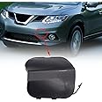 FZJDSD Left Driver Side Front Bumper Tow Hook Cover Towing Eye Cap Compatible with Nissan Rogue 2014 2015 2016 Replace 622A0-4BA1A 622A0-4CL0A 622A04CL0A 622A04BA1A Black