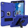Cantis Case for ipad 9th Generation/ 8th Generation/ 7th Generation, Slim Heavy Duty Shockproof Rugged Protective Case with Built-in Stand for iPad 10.2 inch 2021/2020/2019, Dark Blue+Black