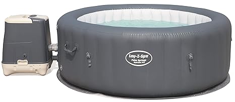 Bestway Lay-Z-Spa Palm Springs HydroJet, Whirlpool aufblasbar mit Hand- und Elektropumpe, 196x196x71 cm