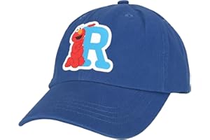 Sesame Street Elmo & Abby Kids Toddler Cap with Initial, Toddler Boys Hat, Youth Girl Baseball Cap, Cute Toddler Baseball Cap