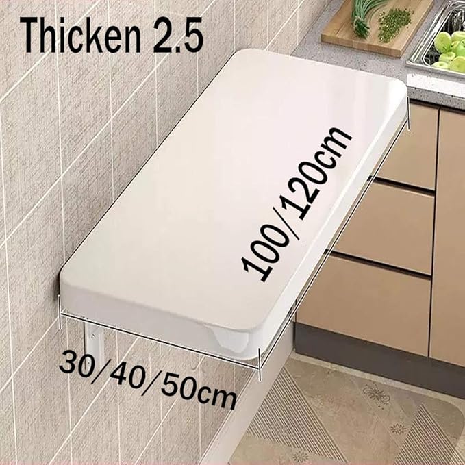 Mesa plegable | para colgar en la pared | 4 pies (Tamaño más grande 120