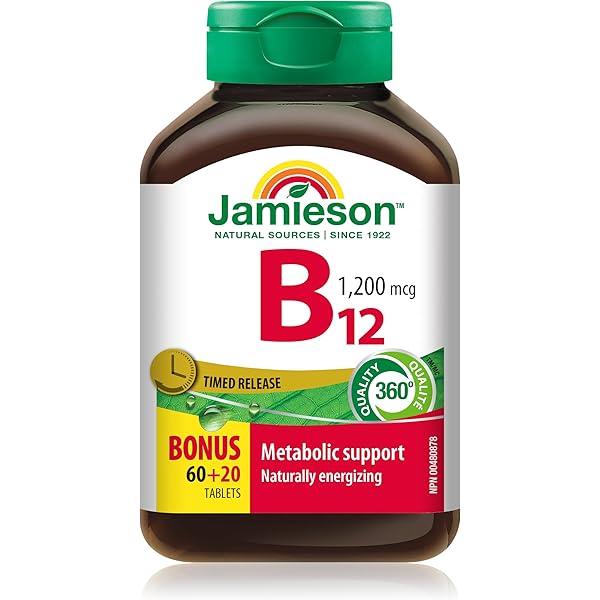 Jamieson B-Complex 50mg Vitamins for Energy Conversion Support