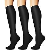 Compression Socks for Women and Men Circulation (3 Pairs) is Best Support for Running Athletic Cycling Hiking