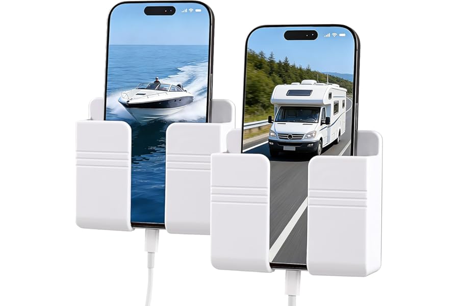 RV Accessories: Boat Accessories & Camper Accessory - Wall Phone Holder for Dorm Room & Apartment Essentials - Travel Trailer