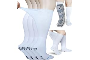 Aisesine Walking Boot Sock Replacement Extra-Wide Knee High Socks for Foot Brace,Fracture Boot Men & Women 2 Pairs