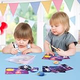 WERRNSAI Space Stationery Set 68 Pcs for Kids Writing Papers Envelopes Gift view 3