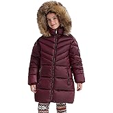 SOLOCOTE Girls Winter Coat - Heavyweight Water-Resistant Faux Fur Hood Sherpa Lined Elastic Cuffs with Zip Pockets Long Parka