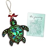 Sea Turtle Christmas Ornaments, Turtle Wooden Hanging Ornament for Xmas Tree, Sea Animal Decoration, Stocking Stuffer Gift for Ocean & Sea Life Lovers, Turtle Lovers Keepsake Gifts for Girls, Women