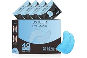 USTELIR Under Eye Patches, 40 Pairs Eye Mask for Dark Circles, Puffy Eyes, Undereye Bags,Wrinkles,Eye Mask Patches with Hyaluronic Acid, Eye Treatment Skin Care for Men & Women Gift