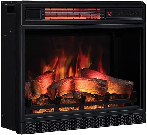 Classic Flame 23ii042fgl 23 3d Infrared Quartz Electric Fireplace Insert With Safer Plug And Sensor 1500 W 23 Inches