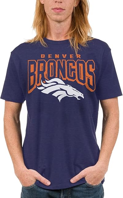 Junk Food Clothing x NFL - Denver Broncos - Bold Logo - Unisex Adult Short Sleeve Fan T-Shirt for Men and Women - Size Large