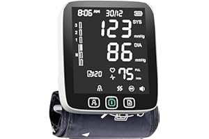 LAZLEGOODS All New 2024 Blood Pressure Machine Automatic Upper Arm Monitor & Accurate Adjustable Digital BP Cuff Kit, Largest Backlit Display - 200 Sets Memory, Includes Batteries, Carrying Case